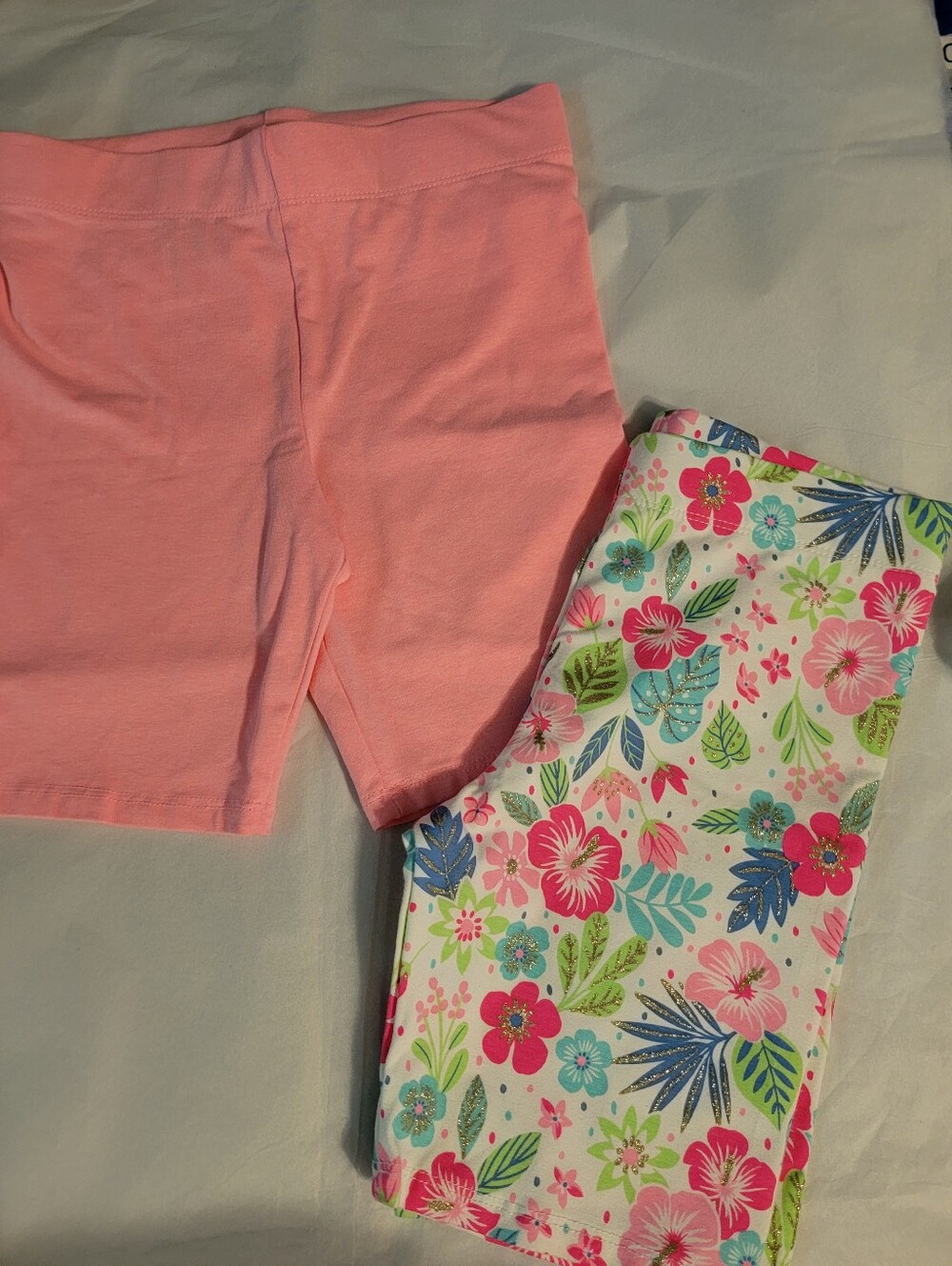 Kids Pink Floral Cotton Shorts Set